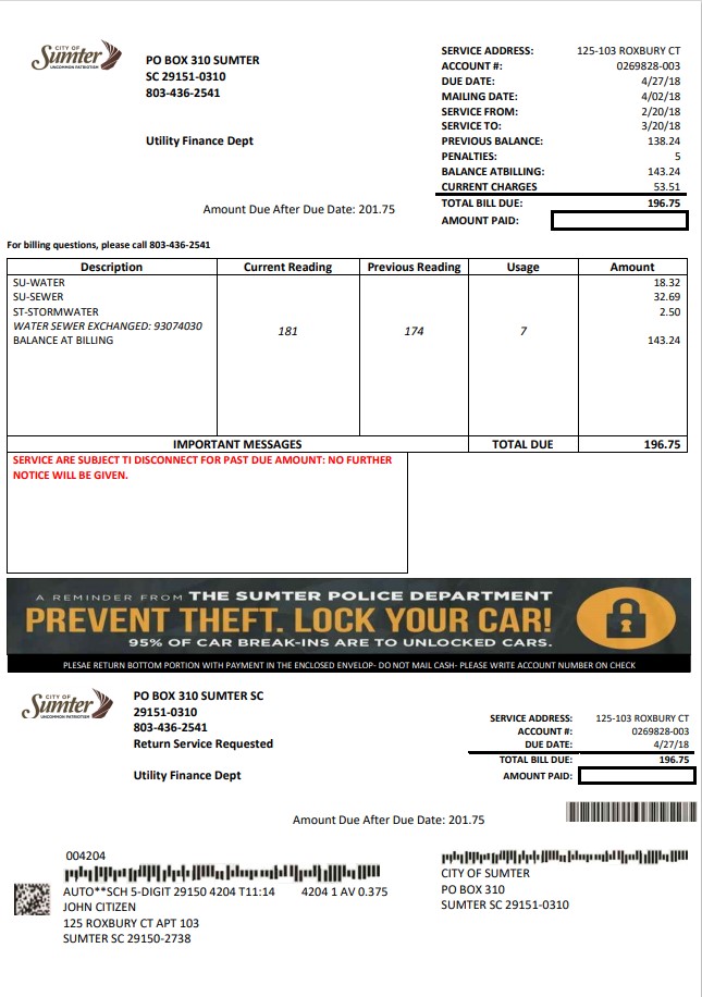  Minol USA business utility bill 